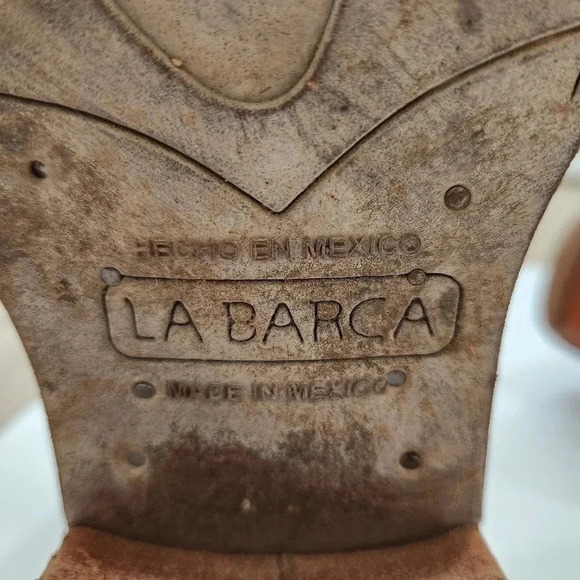 La Barca Leather Slip-on Boots , Camel , US Men's 10, Mexico 28.5 - Picture 5 of 9